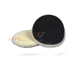 MAXGLO 125KWPSP 5”100% Natural Knitted Sheepskin Polishing Wool Pad Blk Velcro