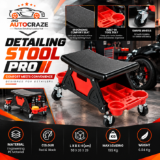 AUTOCRAZE DETAILING STOOL WITH HOLDER BASE