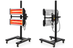 JMD DETPRO INFRARED COATING & PAINT CURING LAMPS TWO LAMBS WITH STAND